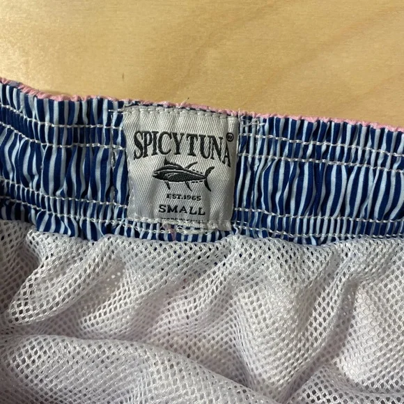 Spicy Tuna Pink Flamingos Swimming Trunks Small (MQ) - Picture 4 of 6